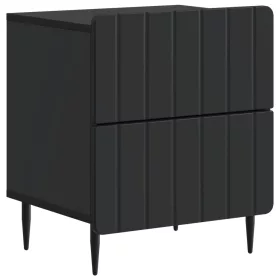    Éjjeliszekrény fiókkal Fekete 43 x 34,5 x 49,5 cm Szerelt Fa