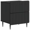  Éjjeliszekrény 2 pcs Fekete 43 x 34,5 x 49,5 cm Szerelt Fa