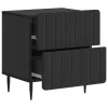  Éjjeliszekrény 2 pcs Fekete 43 x 34,5 x 49,5 cm Szerelt Fa