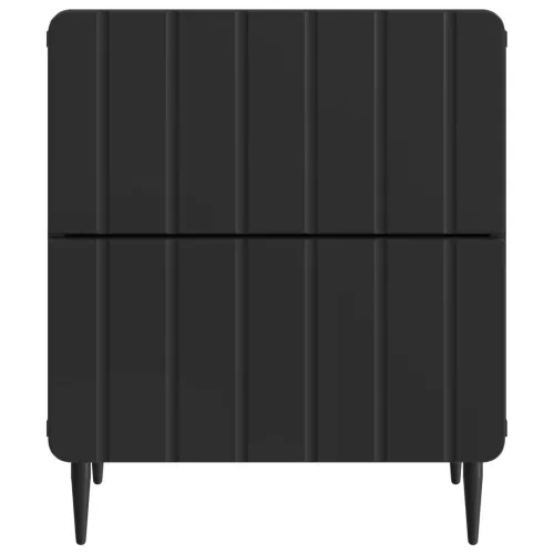  Éjjeliszekrény 2 pcs Fekete 43 x 34,5 x 49,5 cm Szerelt Fa