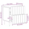  Éjjeliszekrény 2 pcs Fekete 43 x 34,5 x 49,5 cm Szerelt Fa