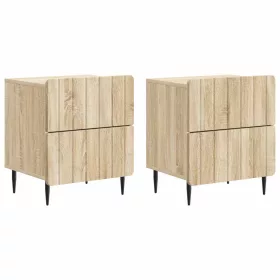    Éjjeliszekrény fiókkal 2 pcs Sonoma Tölgy 43 x 34,5 x 49,5 cm