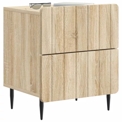  Éjjeliszekrény fiókkal 2 pcs Sonoma Tölgy 43 x 34,5 x 49,5 cm
