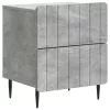  Éjjeliszekrény 2 pcs Betonszürke 43 x 34,5 x 49,5 cm Szerelt Fa