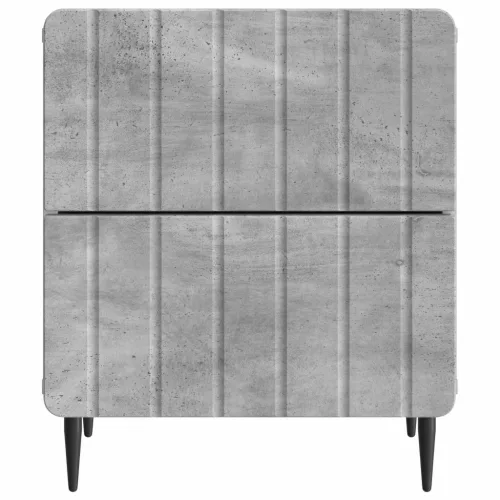  Éjjeliszekrény 2 pcs Betonszürke 43 x 34,5 x 49,5 cm Szerelt Fa