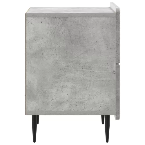  Éjjeliszekrény 2 pcs Betonszürke 43 x 34,5 x 49,5 cm Szerelt Fa