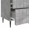  Éjjeliszekrény 2 pcs Betonszürke 43 x 34,5 x 49,5 cm Szerelt Fa