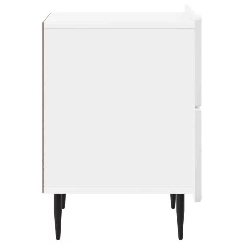  Éjjeliszekrény Magasfényű Fehér 43 x 34,5 x 49,5 cm Szerelt Fa