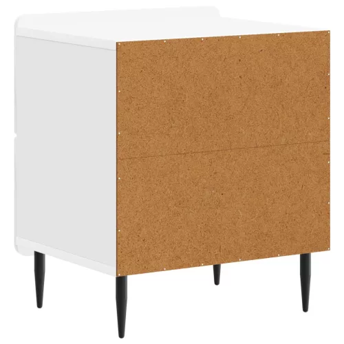  Éjjeliszekrény Magasfényű Fehér 43 x 34,5 x 49,5 cm Szerelt Fa
