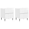  Éjjeliszekrény 2 pcs Magasfényű Fehér 43 x 34,5 x 49,5 cm