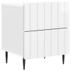  Éjjeliszekrény 2 pcs Magasfényű Fehér 43 x 34,5 x 49,5 cm