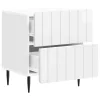  Éjjeliszekrény 2 pcs Magasfényű Fehér 43 x 34,5 x 49,5 cm