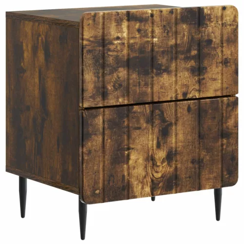  Éjjeliszekrény fiókkal 2 pcs Füstös Tölgy 43 x 34,5 x 49,5 cm