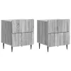  Éjjeliszekrény fiókkal 2 pcs Szürke Sonoma 43 x 34,5 x 49,5 cm