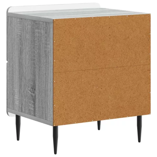  Éjjeliszekrény fiókkal 2 pcs Szürke Sonoma 43 x 34,5 x 49,5 cm