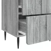  Éjjeliszekrény fiókkal 2 pcs Szürke Sonoma 43 x 34,5 x 49,5 cm