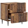  Éjjeliszekrény 2 pcs Antik Fa 43 x 34,5 x 49,5 cm Szerelt Fa