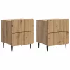  Éjjeliszekrény fiókkal 2 pcs Kézműves Tölgy 43 x 34,5 x 49,5 cm
