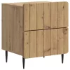  Éjjeliszekrény fiókkal 2 pcs Kézműves Tölgy 43 x 34,5 x 49,5 cm