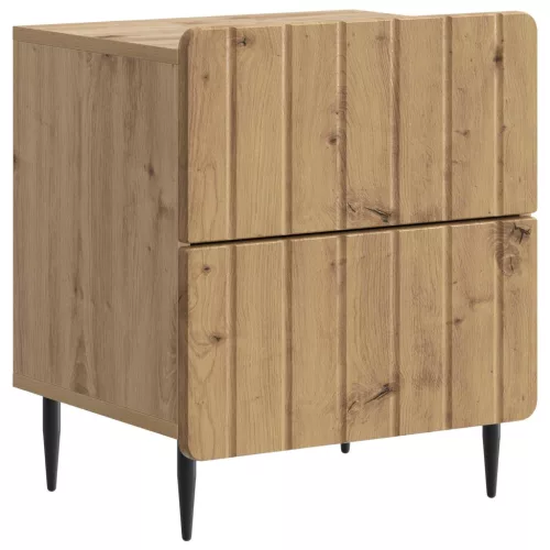  Éjjeliszekrény fiókkal 2 pcs Kézműves Tölgy 43 x 34,5 x 49,5 cm