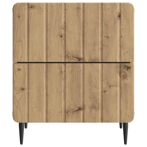  Éjjeliszekrény fiókkal 2 pcs Kézműves Tölgy 43 x 34,5 x 49,5 cm
