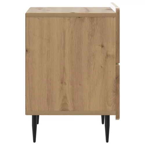  Éjjeliszekrény fiókkal 2 pcs Kézműves Tölgy 43 x 34,5 x 49,5 cm