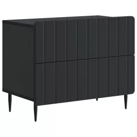    Éjjeliszekrény fiókkal Fekete 62 x 34,5 x 49,5 cm Szerelt Fa