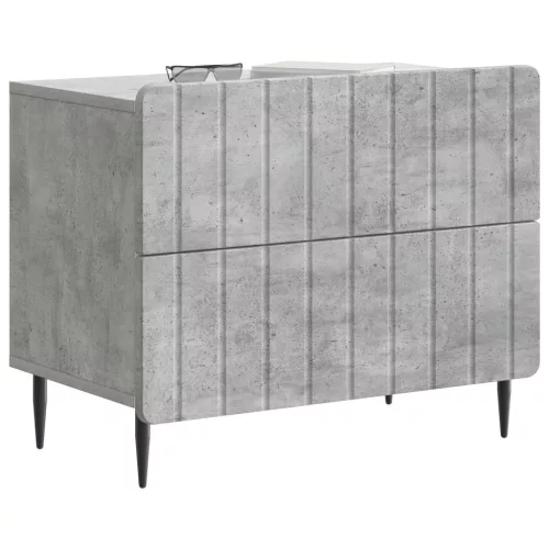  Éjjeliszekrény Betonszürke 62 x 34,5 x 49,5 cm Szerelt Fa