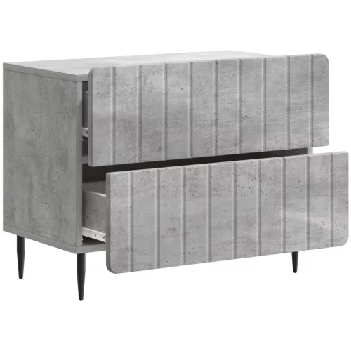  Éjjeliszekrény Betonszürke 62 x 34,5 x 49,5 cm Szerelt Fa