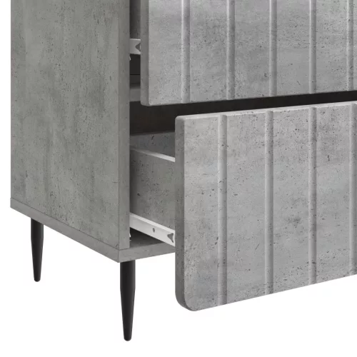  Éjjeliszekrény Betonszürke 62 x 34,5 x 49,5 cm Szerelt Fa