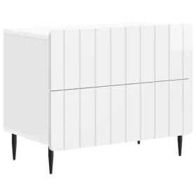    Éjjeliszekrény Magasfényű Fehér 62 x 34,5 x 49,5 cm Szerelt Fa
