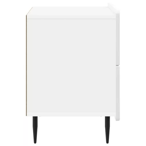  Éjjeliszekrény Magasfényű Fehér 62 x 34,5 x 49,5 cm Szerelt Fa