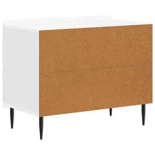  Éjjeliszekrény Magasfényű Fehér 62 x 34,5 x 49,5 cm Szerelt Fa