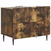  Éjjeliszekrény Füstös Tölgy 62 x 34,5 x 49,5 cm Szerelt Fa