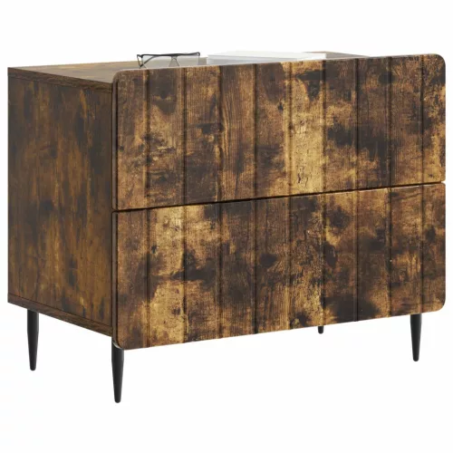  Éjjeliszekrény Füstös Tölgy 62 x 34,5 x 49,5 cm Szerelt Fa