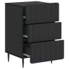  Éjjeliszekrény fiókkal Fekete 43x 41 x 68 cm Szerelt Fa