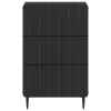  Éjjeliszekrény fiókkal Fekete 43x 41 x 68 cm Szerelt Fa