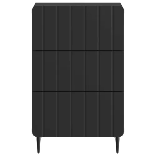  Éjjeliszekrény fiókkal Fekete 43x 41 x 68 cm Szerelt Fa