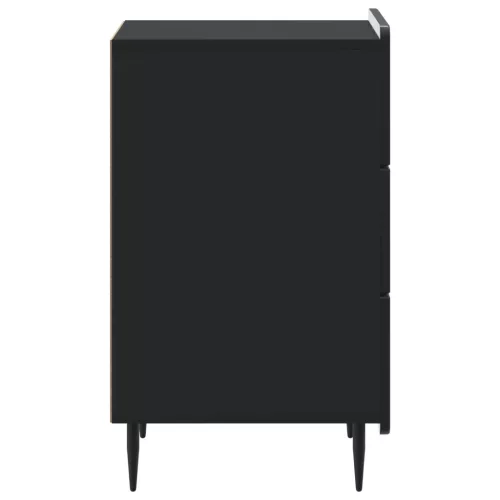  Éjjeliszekrény fiókkal Fekete 43x 41 x 68 cm Szerelt Fa