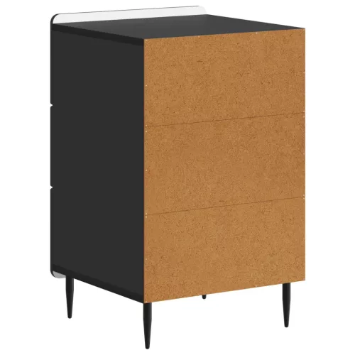  Éjjeliszekrény fiókkal Fekete 43x 41 x 68 cm Szerelt Fa