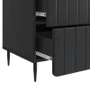  Éjjeliszekrény fiókkal Fekete 43x 41 x 68 cm Szerelt Fa
