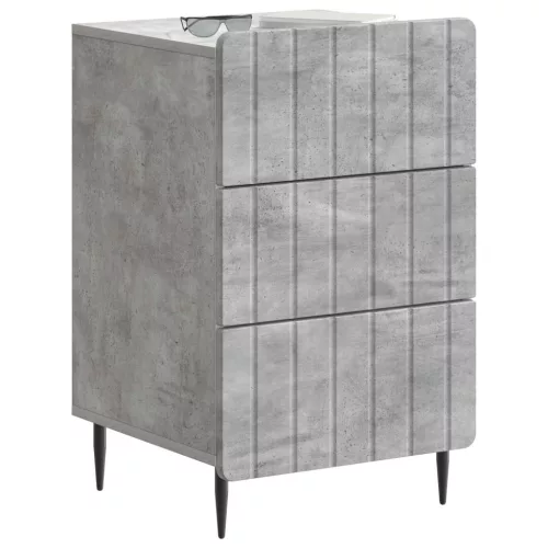  Éjjeliszekrény fiókkal Betonszürke 43x 41 x 68 cm Szerelt Fa