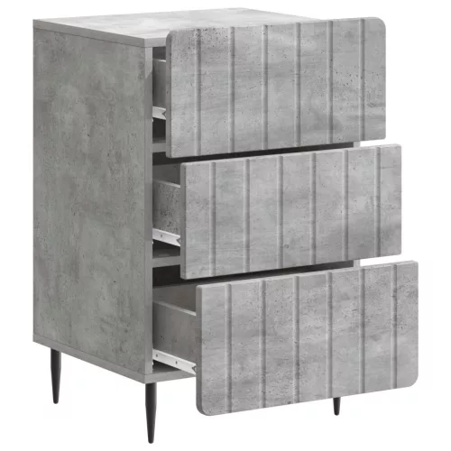  Éjjeliszekrény fiókkal Betonszürke 43x 41 x 68 cm Szerelt Fa