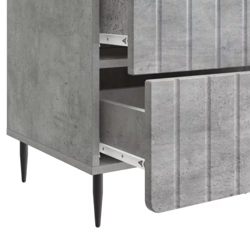  Éjjeliszekrény fiókkal Betonszürke 43x 41 x 68 cm Szerelt Fa