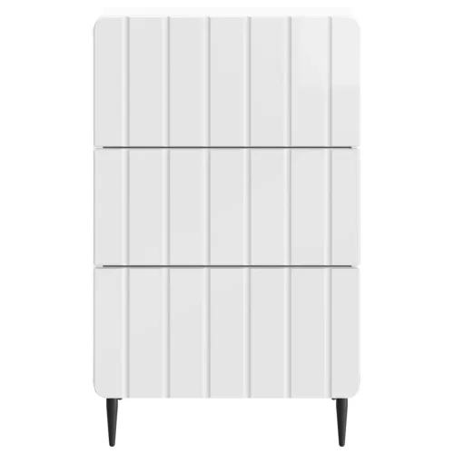  Éjjeliszekrény Magasfényű Fehér 43x 41 x 68 cm Szerelt Fa