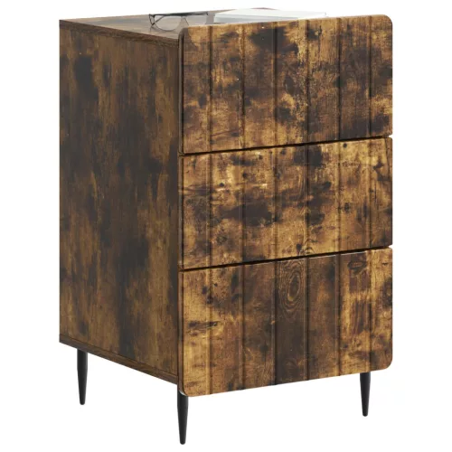  Éjjeliszekrény fiókkal Füstös Tölgy 43x 41 x 68 cm Szerelt Fa