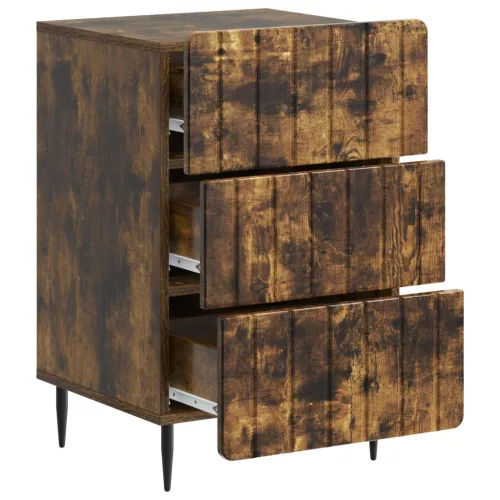  Éjjeliszekrény fiókkal Füstös Tölgy 43x 41 x 68 cm Szerelt Fa