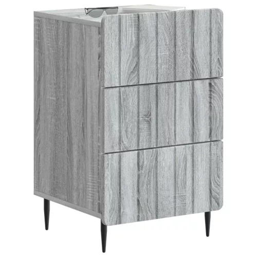  Éjjeliszekrény fiókkal Szürke Sonoma 43x 41 x 68 cm Szerelt Fa