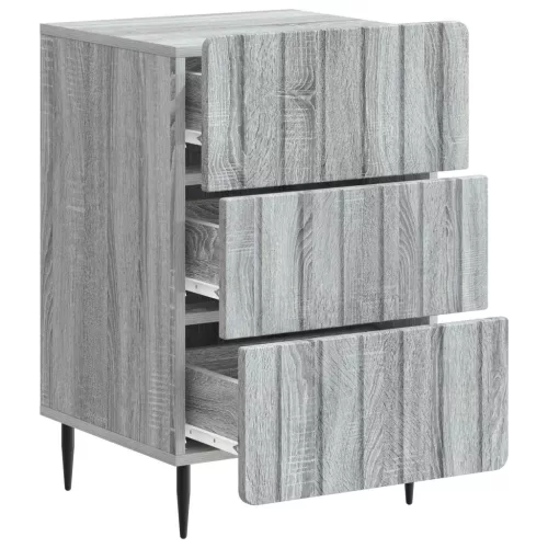  Éjjeliszekrény fiókkal Szürke Sonoma 43x 41 x 68 cm Szerelt Fa