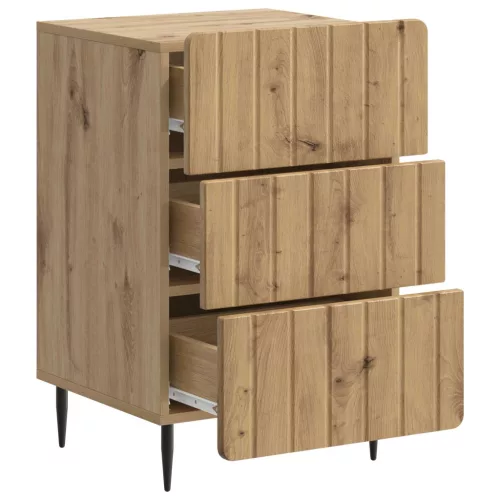  Éjjeliszekrény fiókkal Kézműves Tölgy 43x 41 x 68 cm Szerelt Fa